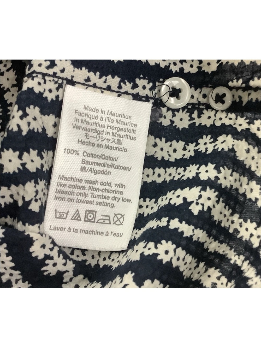 J Crew Mens Sz L Slim 100% Cotton Short Sleeve Tiny Flower Print Casual Shirt - Picture 4 of 5